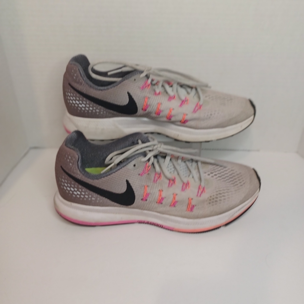 Nike Womens Air Zoom Pegasus 33 831356-006 White Running Shoes Sneakers Size 9.5